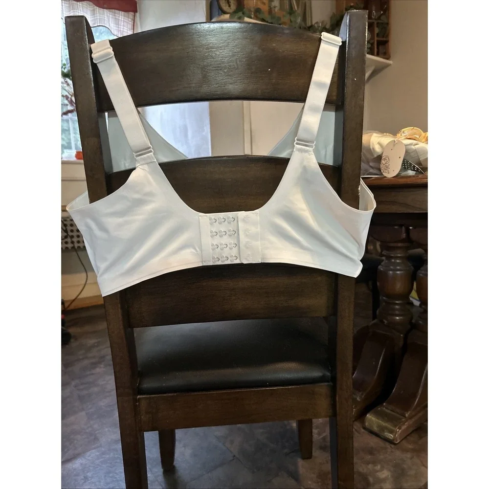 Lush Fitting Lifting Womens 44D Comfort Bra Wireless Padded White 6XL - Picture 4 of 7